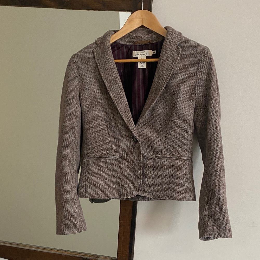 H&M Brown Tweed Scholastic Academic Career Blazer